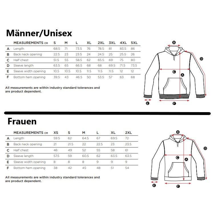 Feuerwehr Hoodie mit Korpsabzeichen und Ortsnamen oberhalb