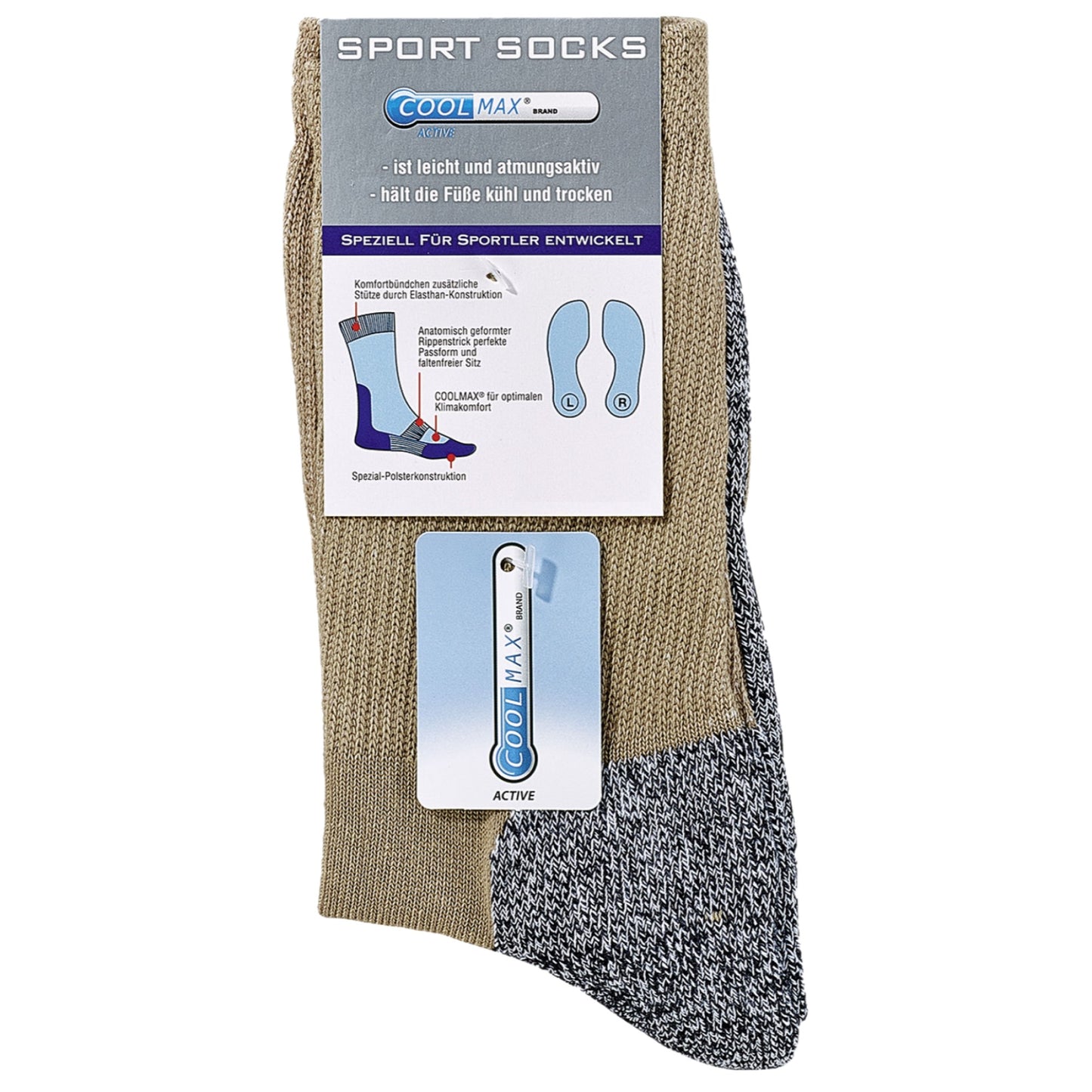 Coolmax Trekking-Socken mit Namen bestickt